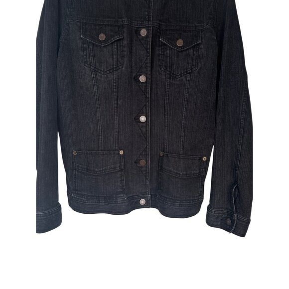 Eddie Bauer Black Jean Jacket xl tall - Picture 7 of 13